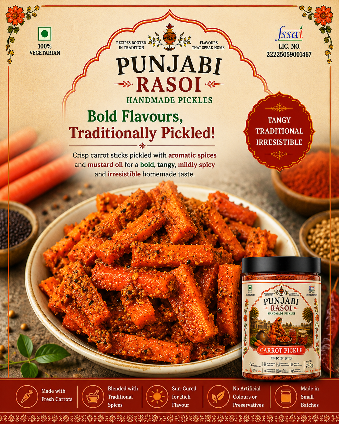 Carrot Pickle (Gajar Ka Achar)