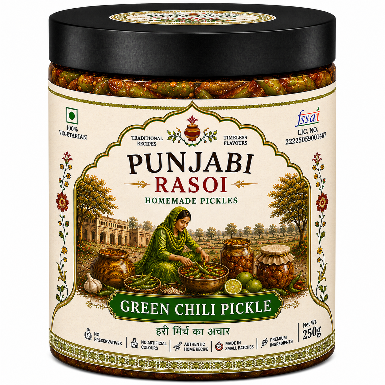 Green Chilli Pickle (Hari Mirch Ka Achar)