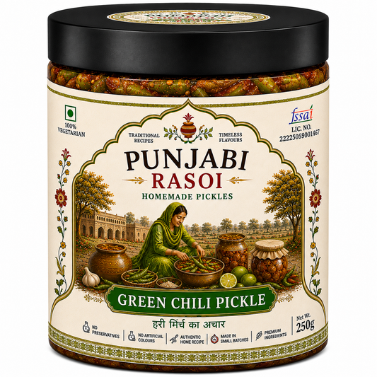 Green Chilli Pickle (Hari Mirch Ka Achar)