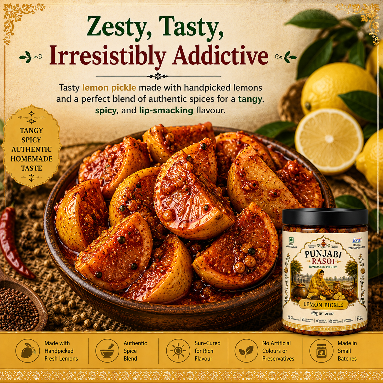 Lemon Pickle (Nimbu Ka Achar)