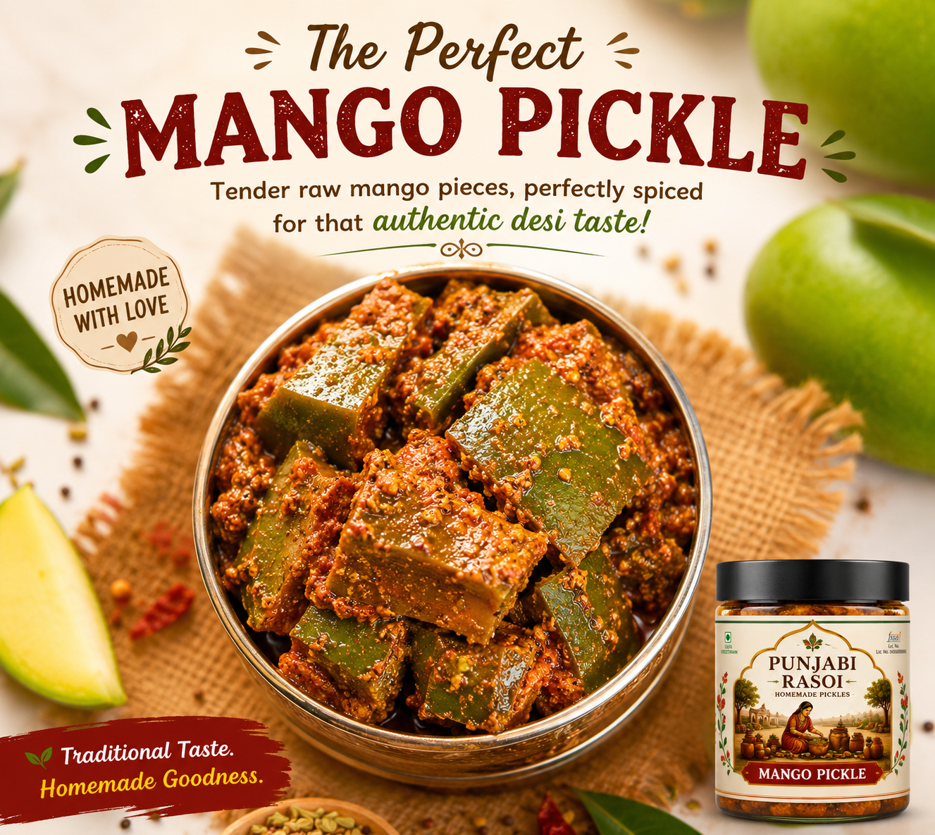Punjabi Mango Pickle (Aam Ka Achar)